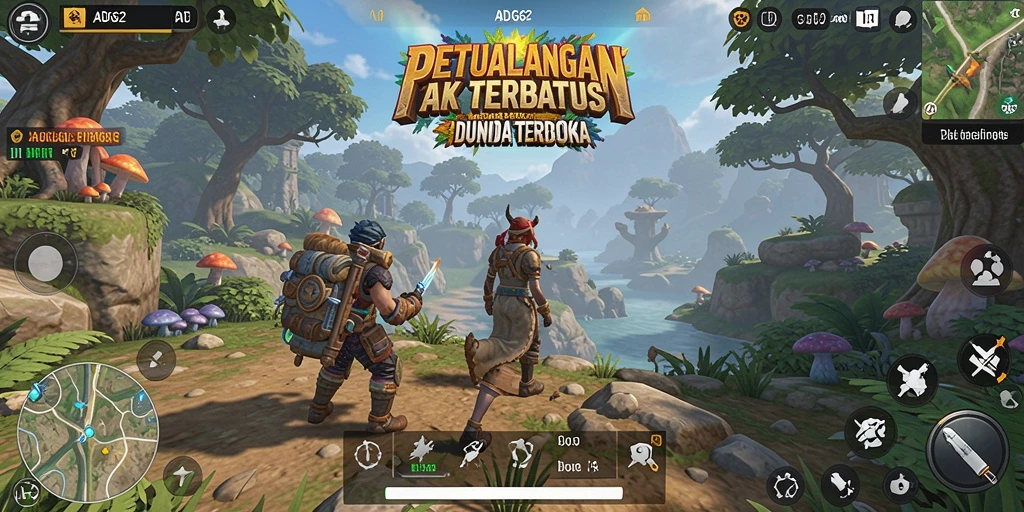 Screenshot gameplay ADG62 menampilkan petualangan seru di dunia terbuka.