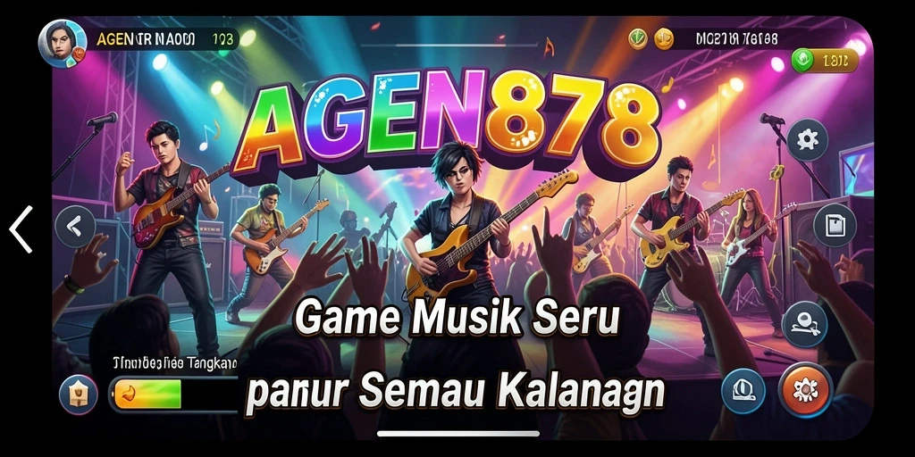 Tampilan gameplay AGEN878 menunjukkan keseruan bermain musik.