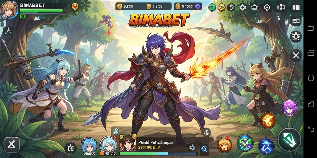 Tampilan menarik dari gameplay BIMABET yang seru di dunia Anime.