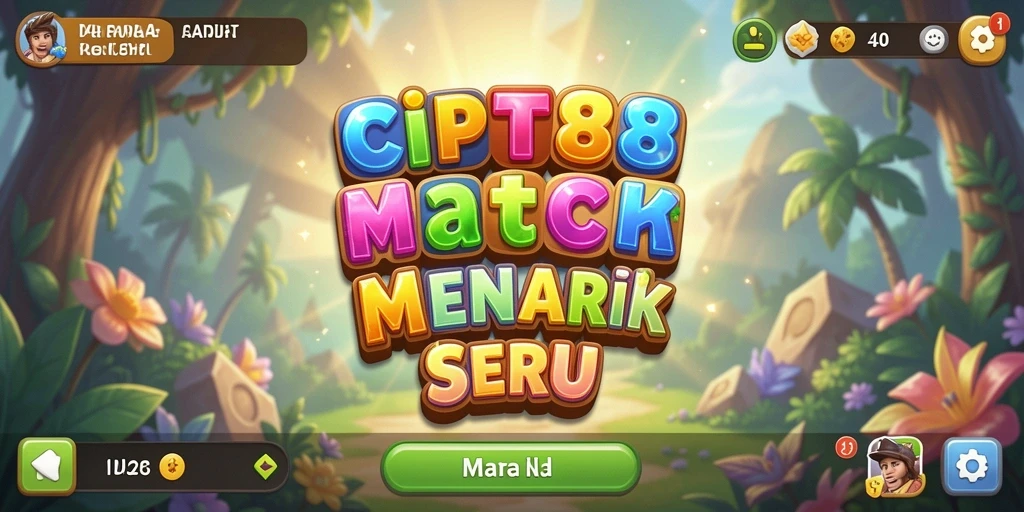Tampilan gameplay <strong>CIPIT88</strong> yang menampilkan pencocokan item penuh warna.