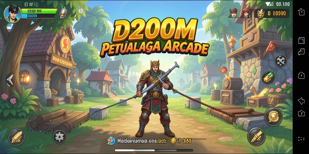 Tampilan gameplay seru D200M dengan berbagai tantangan menarik.