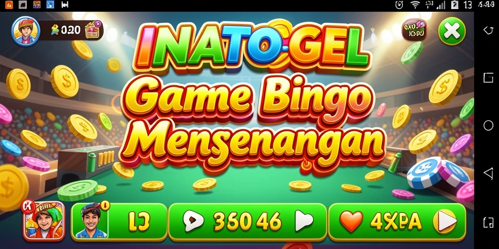 Screenshot gameplay Bingo INATOGEL yang seru dan interaktif.