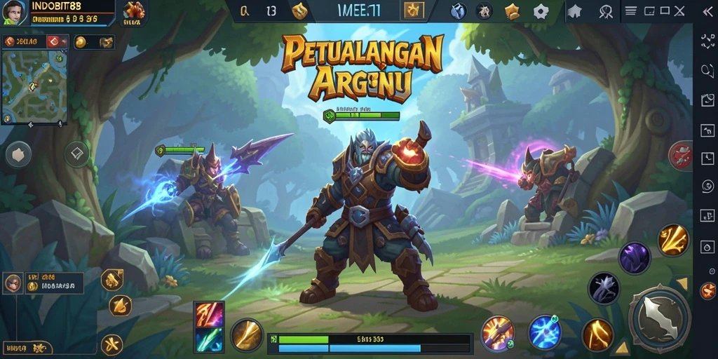 Tampilan gameplay <strong>INDOBIT88</strong> yang seru dan menegangkan dalam pertempuran ARPG.