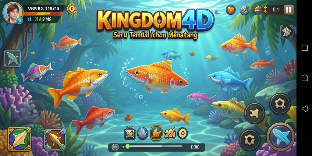 Tampilan gameplay Tembak Ikan yang mendebarkan di KINGDOM4D.