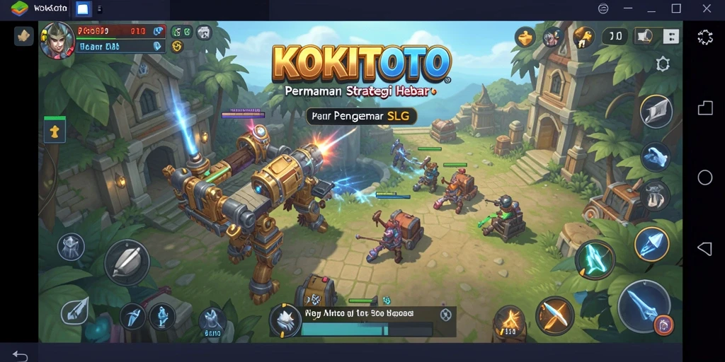Screenshot permainan KOKITOTO menampilkan momen strategis di dalam gameplay SLG.