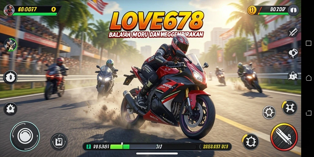 Gameplay menegangkan balapan motor di LOVE678.