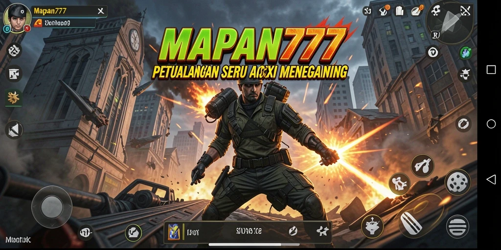 Tampilan gameplay aksi yang mendebarkan dan menegangkan.