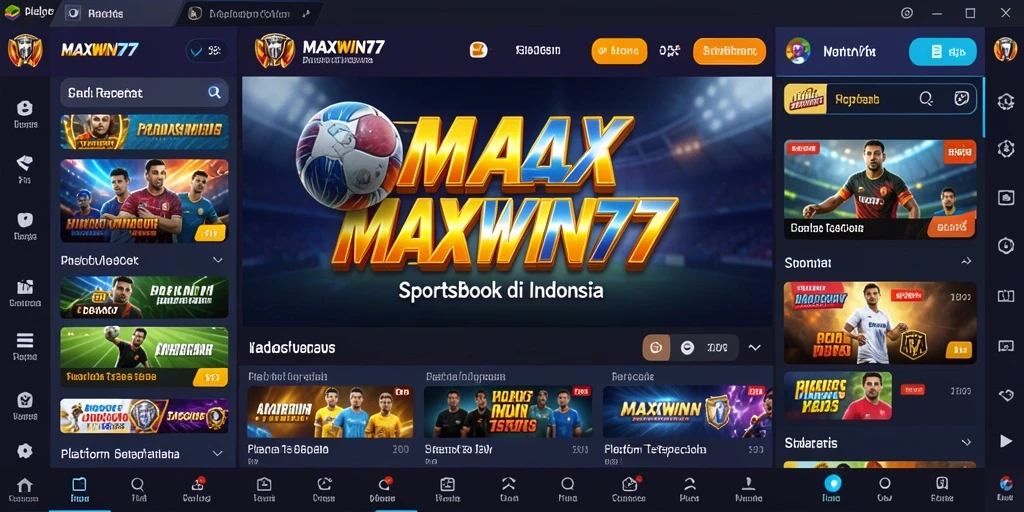 Tampilan gameplay Sportsbook MAXWIN77 yang menarik dan interaktif.