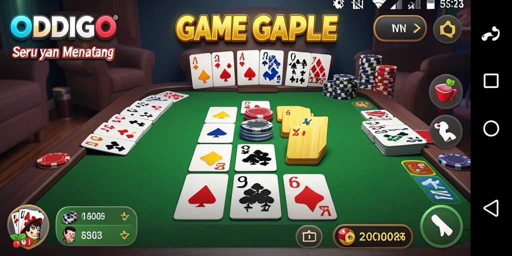 Tangkapan layar ODDIGO menampilkan serunya permainan Gaple.