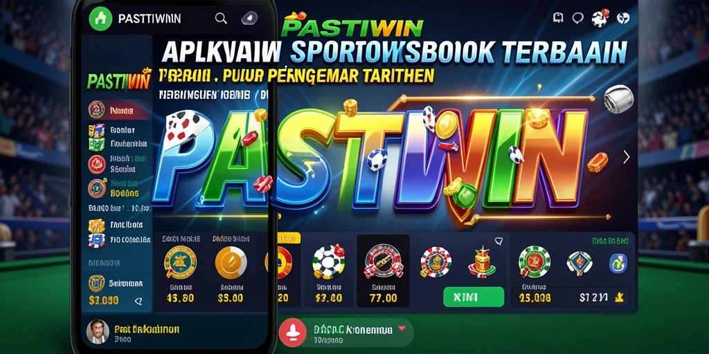 Screenshot utama PASTIWIN menampilkan antarmuka taruhan yang menarik.