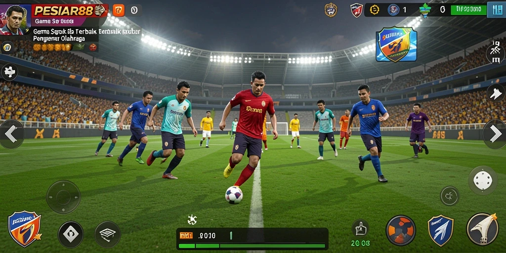 Tampilan gameplay PESIAR88 yang penuh aksi di lapangan.