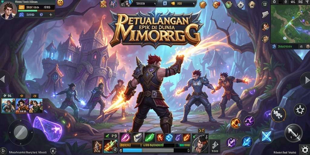 Tampilan dinamis yang menggambarkan aksi pertempuran di dunia <strong>RP55</strong>.