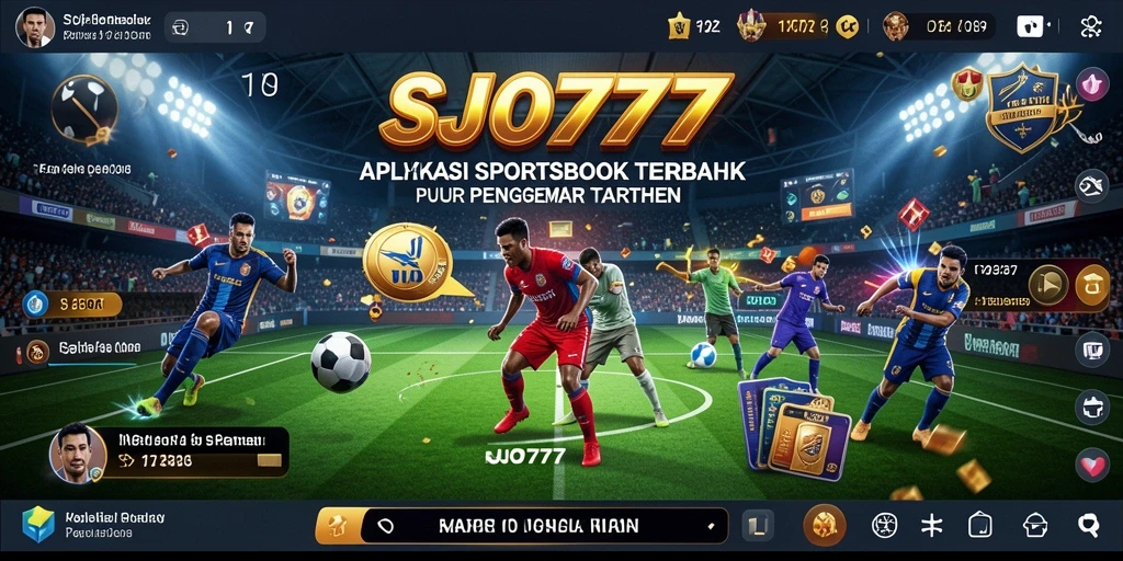 Tangkapan layar SJO777 menampilkan antarmuka aplikasi sportsbook yang menarik.