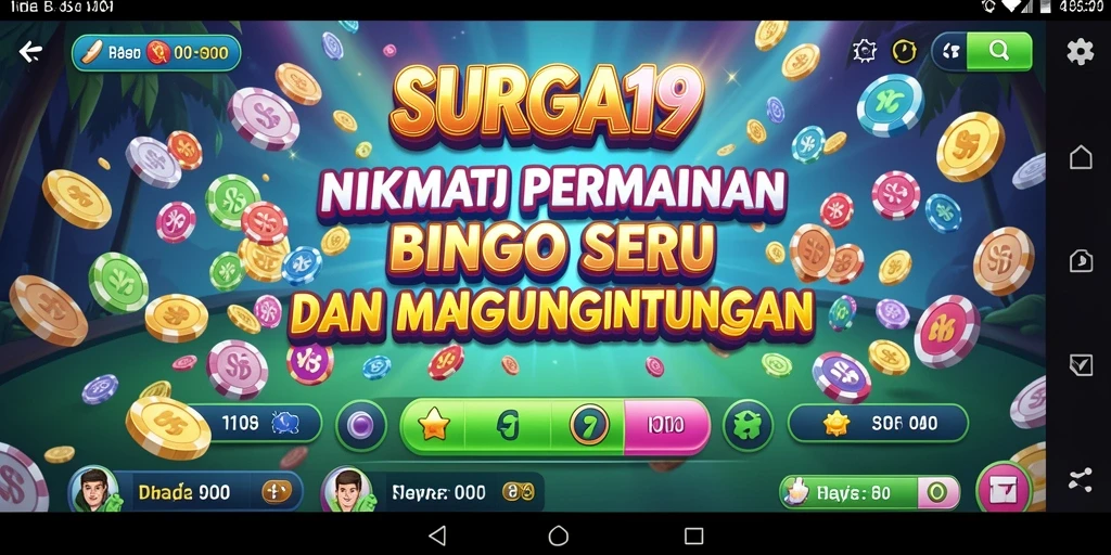Tampilan gameplay seru di SURGA19 dengan suasana Bingo yang mendebarkan.