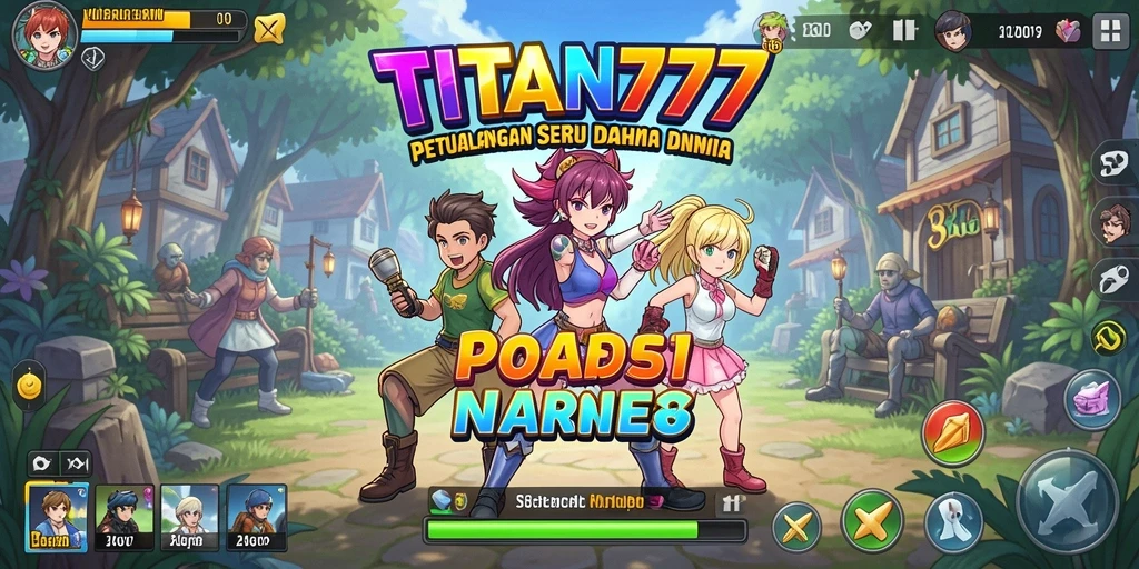 Tampilan gameplay yang seru dan penuh warna dalam TITAN777