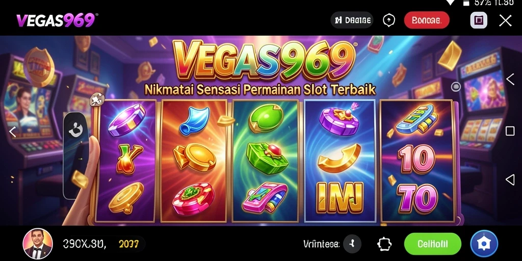 Tampilan gameplay menarik dari VEGAS969 yang penuh warna.